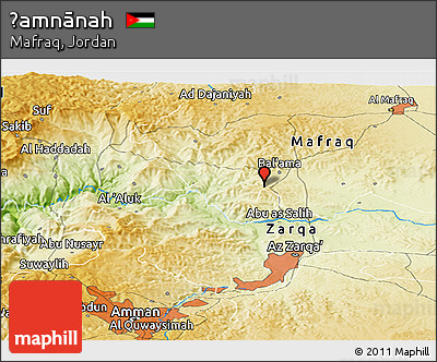 Physical Panoramic Map of Ḩamnānah