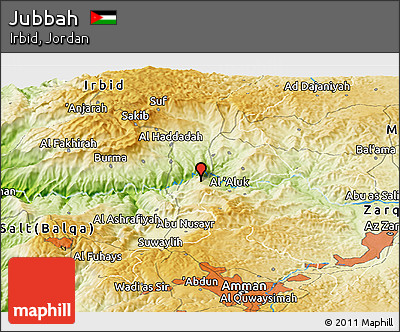 Physical Panoramic Map of Jubbah