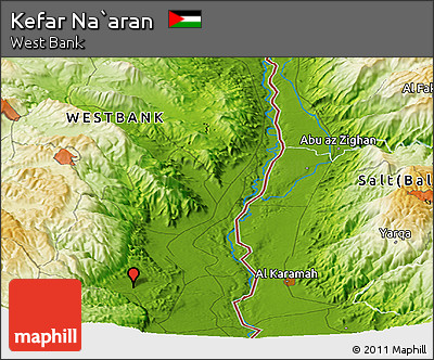 Physical Panoramic Map of Kefar Na`aran