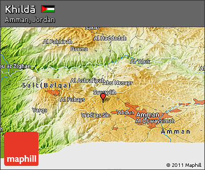 Physical Panoramic Map of Khildā