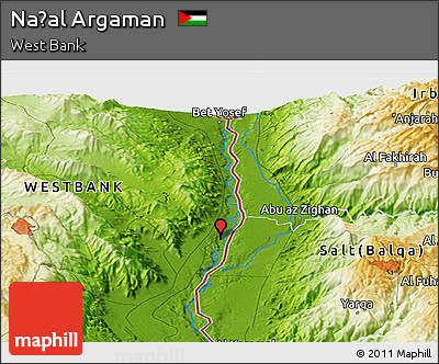 Physical Panoramic Map of Naẖal Argaman