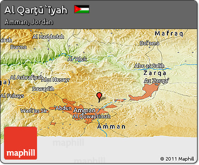 Physical Panoramic Map of Al Qarţū`īyah