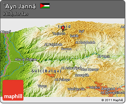 Physical Panoramic Map of `Ayn Jannā
