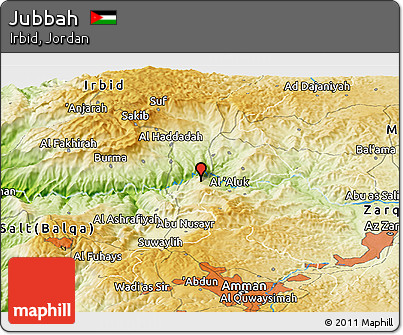 Physical Panoramic Map of Jubbah