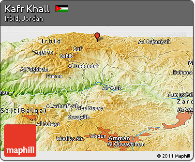 Physical Panoramic Map of Kafr Khall