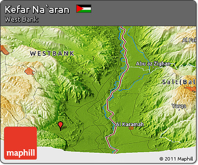 Physical Panoramic Map of Kefar Na`aran