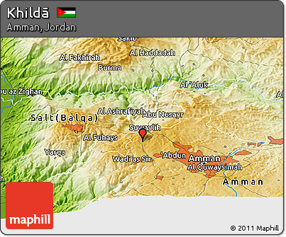 Physical Panoramic Map of Khildā