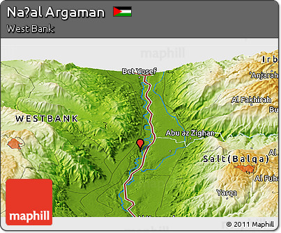 Physical Panoramic Map of Naẖal Argaman