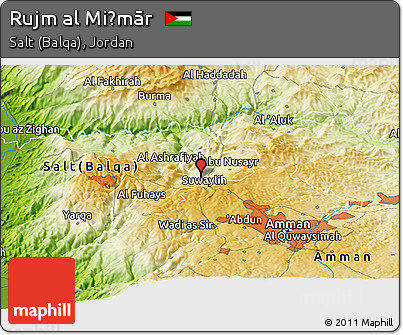 Physical Panoramic Map of Rujm Al Miḑmār
