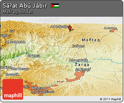 Physical Panoramic Map of Sāḩat Abū Jābir