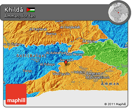 Political Panoramic Map of Khildā