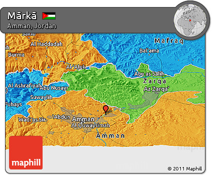 Political Panoramic Map of Mārkā