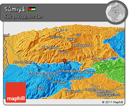 Political Panoramic Map of Sūmiyā