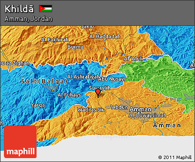 Political Panoramic Map of Khildā