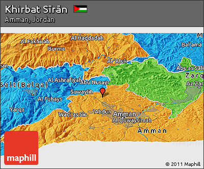 Political Panoramic Map of Khirbat Sīrān