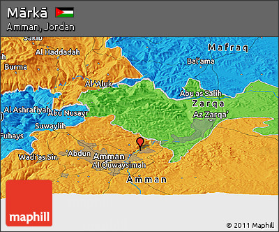 Political Panoramic Map of Mārkā