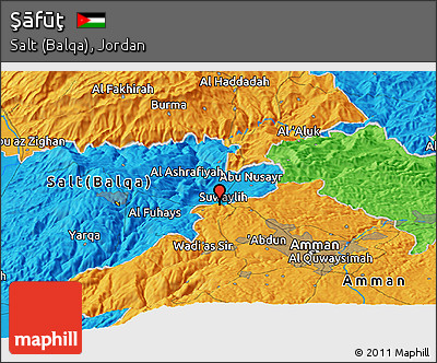Political Panoramic Map of Şāfūţ