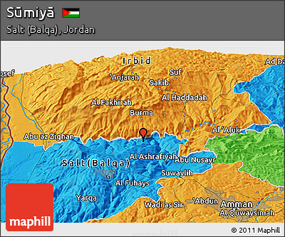 Political Panoramic Map of Sūmiyā