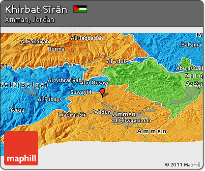 Political Panoramic Map of Khirbat Sīrān