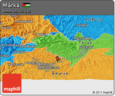 Political Panoramic Map of Mārkā