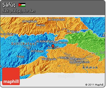 Political Panoramic Map of Şāfūţ