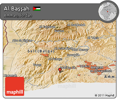 Satellite Panoramic Map of Al Başşah