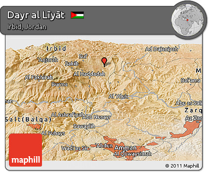 Satellite Panoramic Map of Dayr Al Līyāt