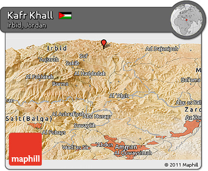 Satellite Panoramic Map of Kafr Khall
