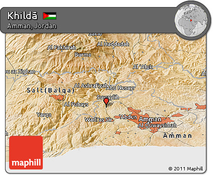 Satellite Panoramic Map of Khildā