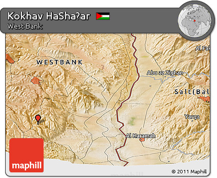 Satellite Panoramic Map of Kokhav HaShaẖar