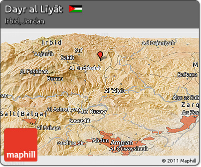 Satellite Panoramic Map of Dayr Al Līyāt