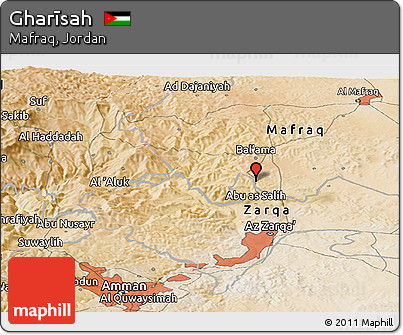 Satellite Panoramic Map of Gharīsah