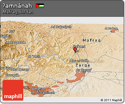 Satellite Panoramic Map of Ḩamnānah