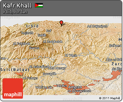 Satellite Panoramic Map of Kafr Khall