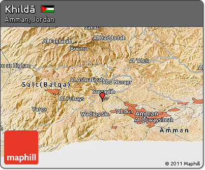 Satellite Panoramic Map of Khildā