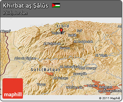 Satellite Panoramic Map of Khirbat Aş Şālūs
