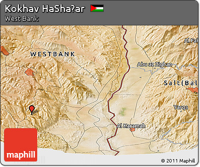 Satellite Panoramic Map of Kokhav HaShaẖar