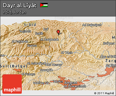 Satellite Panoramic Map of Dayr Al Līyāt