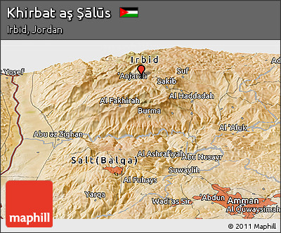 Satellite Panoramic Map of Khirbat Aş Şālūs