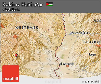 Satellite Panoramic Map of Kokhav HaShaẖar
