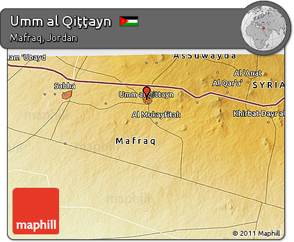Physical 3D Map of Umm Al Qiţţayn