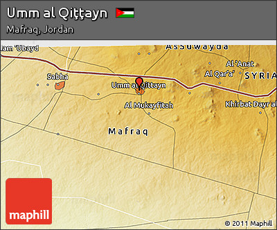 Physical 3D Map of Umm Al Qiţţayn