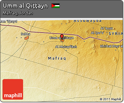 Physical 3D Map of Umm Al Qiţţayn