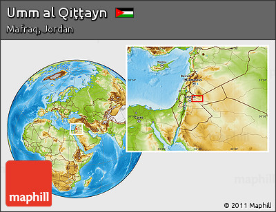 Physical Location Map of Umm Al Qiţţayn