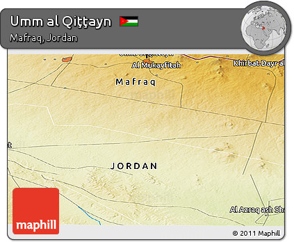 Physical Panoramic Map of Umm Al Qiţţayn