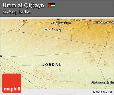 Physical Panoramic Map of Umm Al Qiţţayn