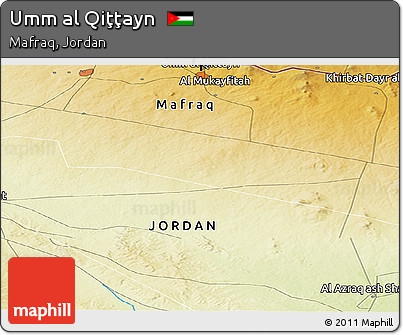 Physical Panoramic Map of Umm Al Qiţţayn