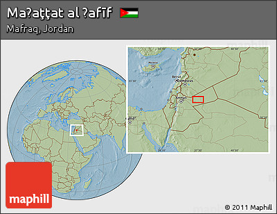 Savanna Style Location Map of Maḩaţţat Al Ḩafīf, hill shading