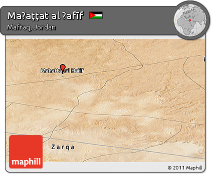 Satellite Panoramic Map of Maḩaţţat Al Ḩafīf