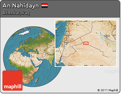 Satellite Location Map of An Nahīdayn